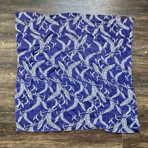 Ivana Helsinki by Paola Suhonen scarf blue and white bird print